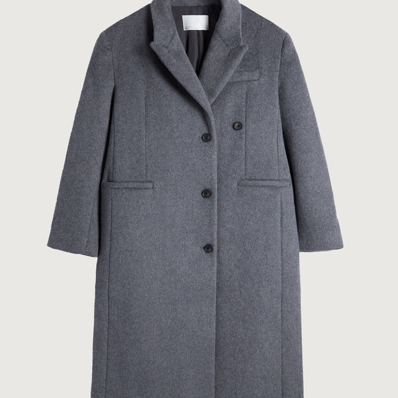 OAK + FORT OVERSIZED WOOL BLEND COAT - Picture 7 of 7